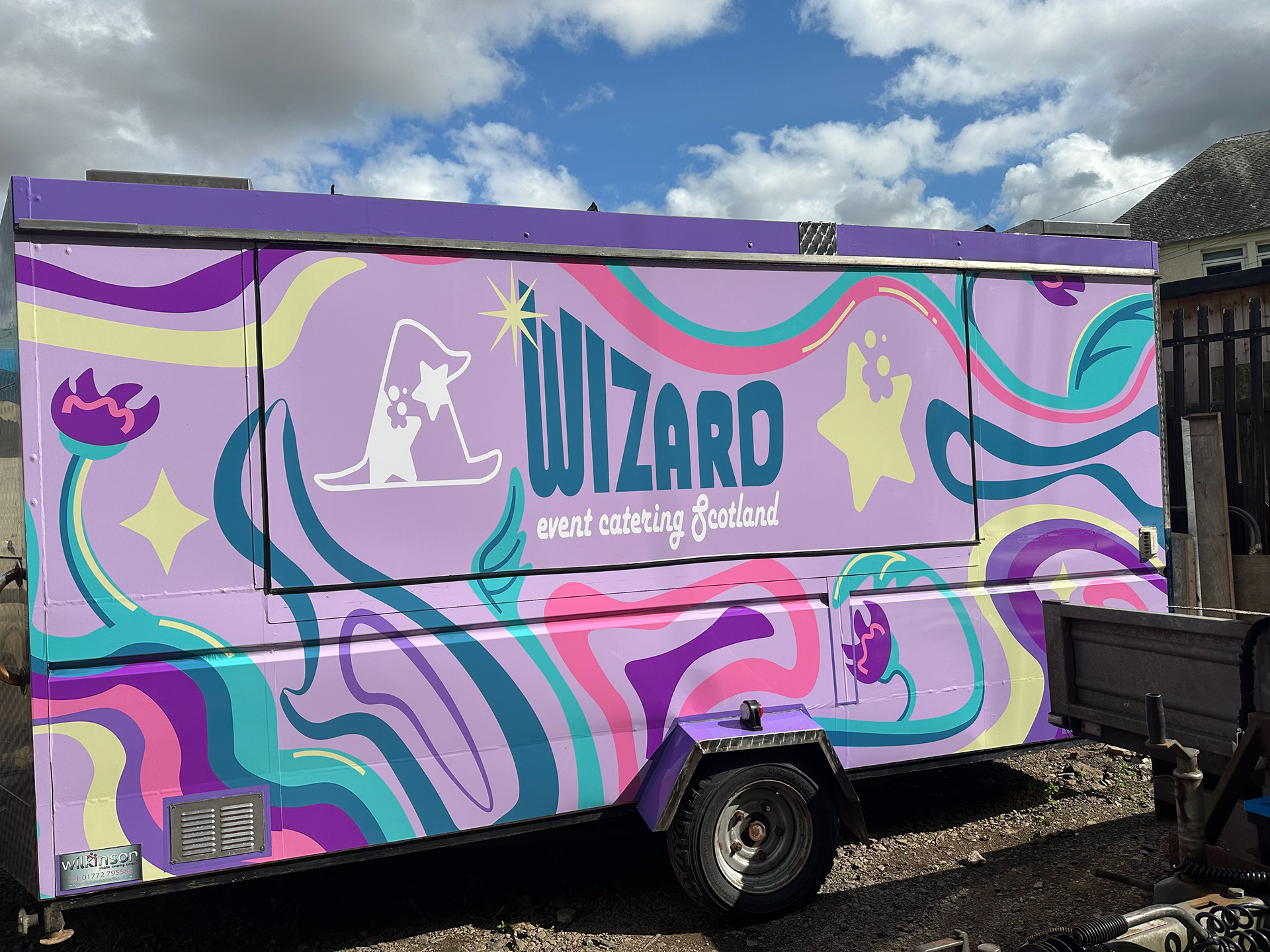 Wizard Event Catering Scotland — branded food truck wrap